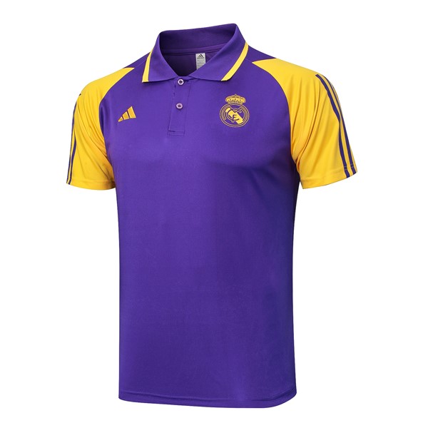 Polo Real Madrid 2024 2025 Purpura Amarillo